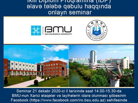 İkili diplom proqramına əlavə sənəd qəbulu haqqında seminar keçiriləcək