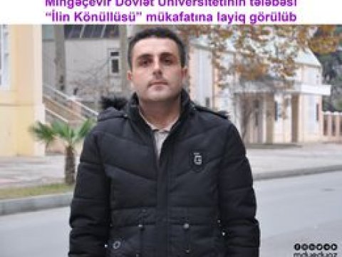 MDU  tələbəsi “İlin Könüllüsü” mükafatına layiq görüldü