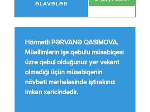 Bölgə müəllimindən müraciət – “Xahiş edirəm, problemimə aydınlıq gətirin” – MİQ-lə bağlı  