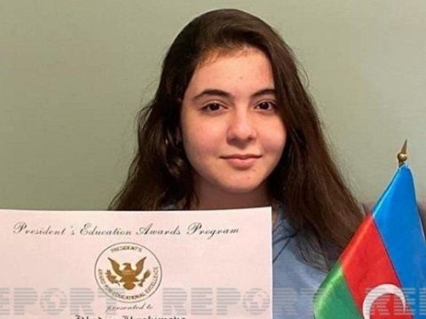 ABŞ-da azərbaycanlı şagird Donald Trampın xüsusi mükafatına layiq görüldü - FOTO