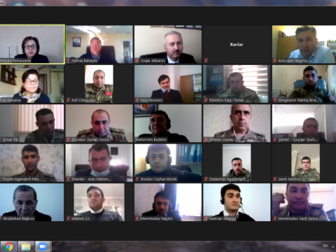 Məleykə Abbaszadə Vətən müharibəsində iştirak edən əməkdaşlarla görüşdü - FOTO