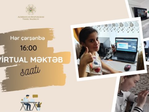 Növbəti həftədən “Virtual məktəb saatı” adlı canlı yayımlara start verilir  