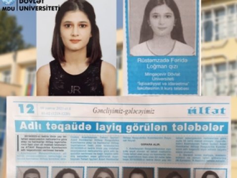 MDU tələbəsi adlı təqaüdə layiq görülüb  