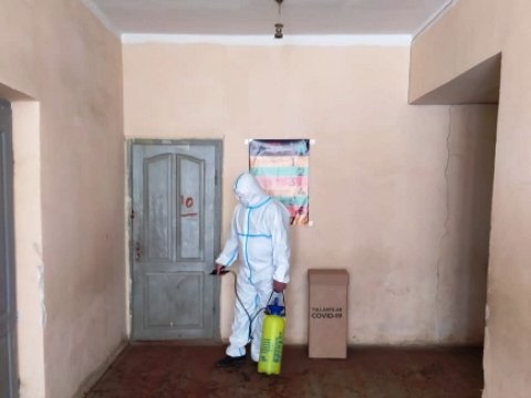 Goranboyda ümumtəhsil məktəblərində dezinfeksiya işləri aparıldı