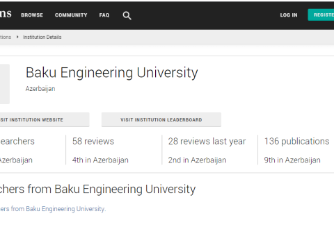 BMU Publons bazasında elmmetrik göstəricilərə görə ölkə üzrə ilkin mövqelərdə qərarlaşdı  