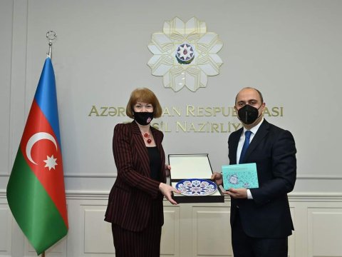 Emin Əmrullayev Böyük Britaniyanın dövlət naziri ilə görüşüb