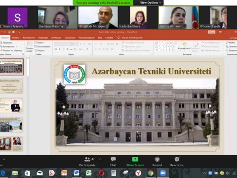 AzTU-da xarici dillər  kafedrasının təşkilatçılığı ilə onlayn elmi-praktik seminar keçirilib - FOTO