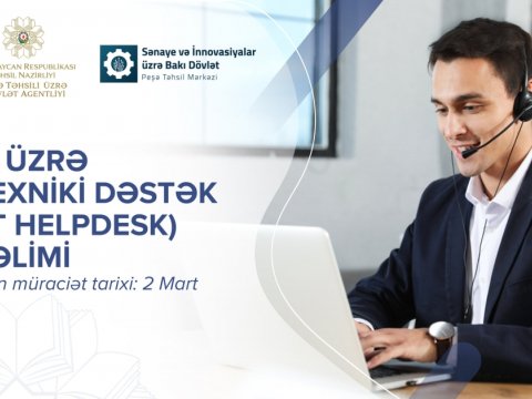 Bu ixtisa üzrə təlimlərə qydiyyat davam edir  