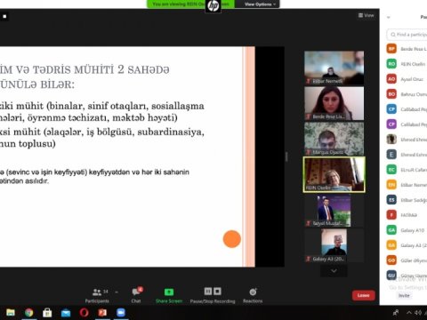 “Tədris və təlimdə əlverişli mühitin yaradılması” mövzusunda vebinar keçirilib  