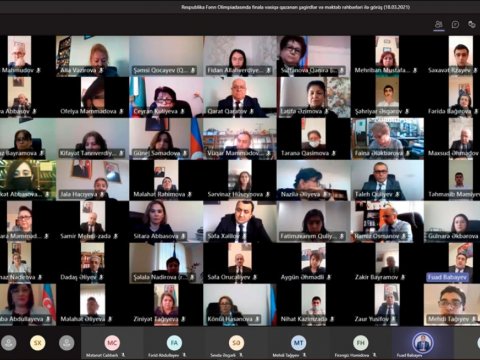 Respublika fənn olimpiadalarının finalçıları ilə görüş