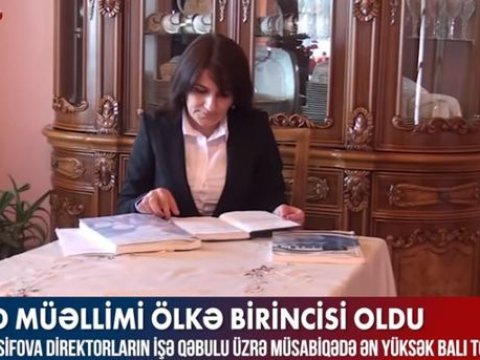 Kənd müəllimi ölkə birincisi oldu - VİDEO  