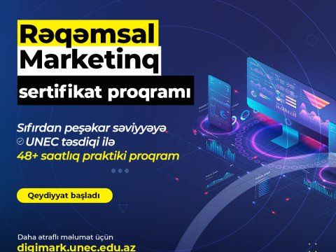 UNEC-də Rəqəmsal marketinq sertifikat proqramına start verilib  