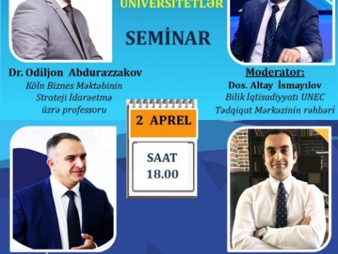 UNEC-də seminar: Biliyin yayılması, innovasiya, universitetlər  