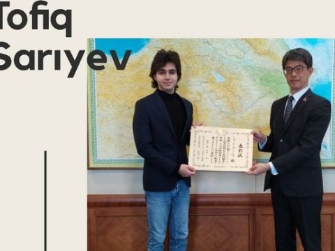 Yaponiya səfirliyi sloqan və loqo müsabiqəsinin qaliblərini mükafatlandırıb 