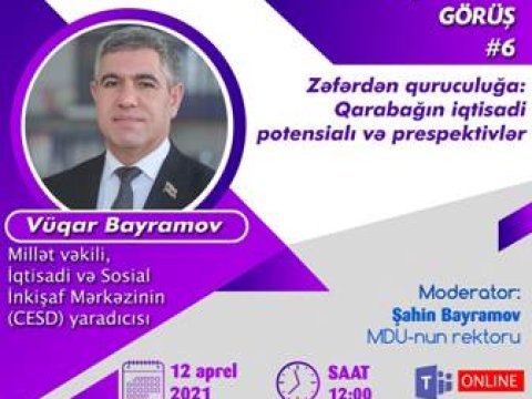 MDU-da “Peşəkarla görüş” layihəsi çərçivəsində növbəti tədbir keçiriləcək