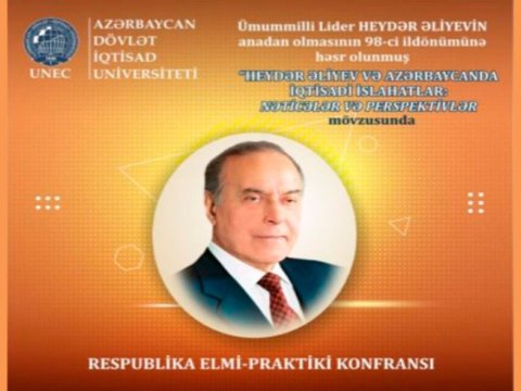 “Heydər Əliyev və Azərbaycanda iqtisadi islahatlar: nəticələr və perspektivlər” mövzusunda konfrans keçiriləcək  