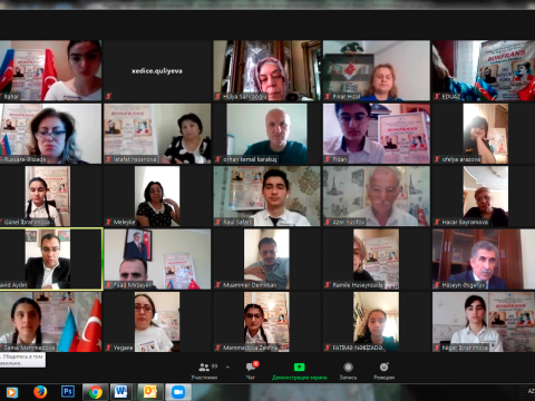 BŞTİ məktəbliləri ilə Türkiyə məktəbliləri arasında onlayn konfrans keçirilib