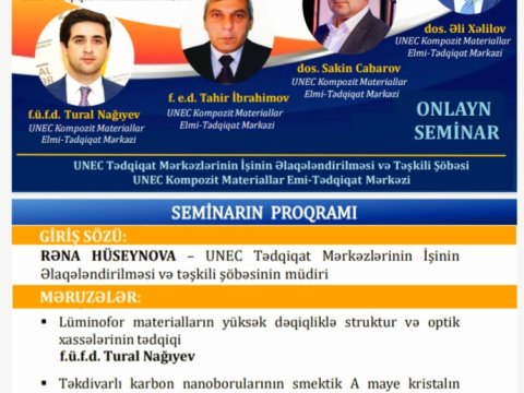 UNEC-də kompozit materiallar mövzusunda elmi seminar keçiriləcək