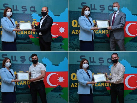 Vətən müharibəsində iştirak edən müəllimlərlə görüş keçirilib-FOTO  