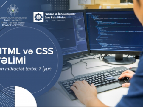 Sənaye və İnnovasiyalar üzrə Bakı Dövlət Peşə Təhsil Mərkəzi “HTML və CSS” üzrə təlimlər təşkil edəcək
