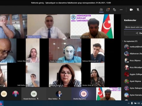 Mingəçevir Dövlət Universitetinin rektoru tələbələrlə görüşüb