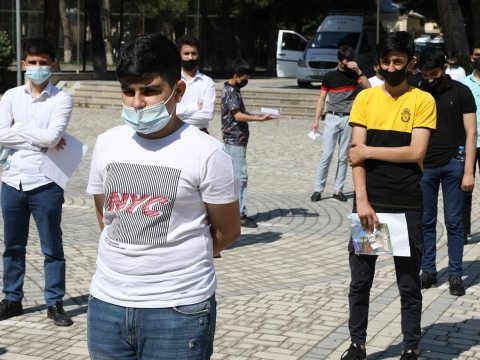 IX sinif şagirdləri üçün buraxılış imtahanları keçirilib-FOTO