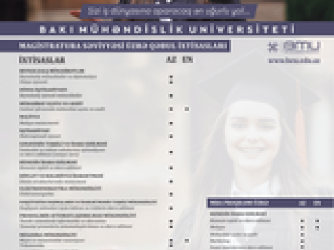 BMU 2021/2022-ci tədris ili üçün magistratura səviyyəsi üzrə qəbul aparılacaq ixtisaslar-SİYAHI