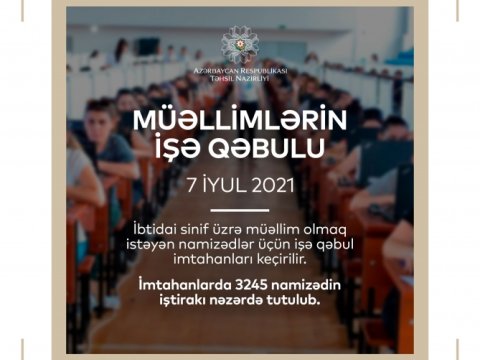 Müəllimlərin işə qəbulu imtahanları davam edir  