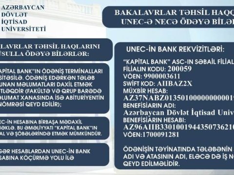 Magistraturaya sənəd verənlərin nəzərinə: Qəbul online aparılacaq