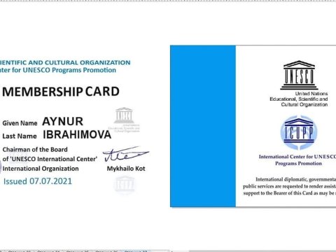 Azərbaycanlı müəllim UNESCO-nun Beynəlxalq Layihələrin Tətbiqi Mərkəzinə üzv seçilib