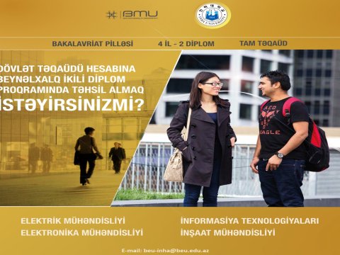 Mühəndislik ixtisasları üzrə tam dövlət təqaüdlü beynəlxalq ikili diplom proqramı  