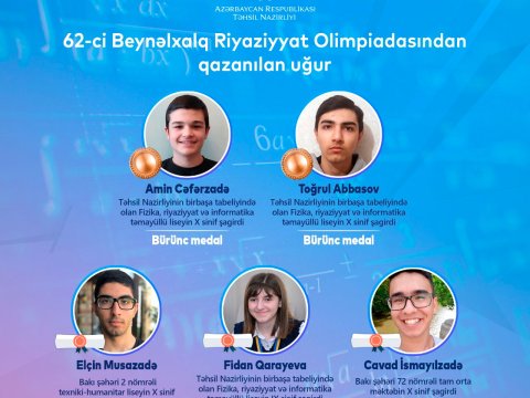 Beynəlxalq Riyaziyyat Olimpiadasından qazanılan uğur  