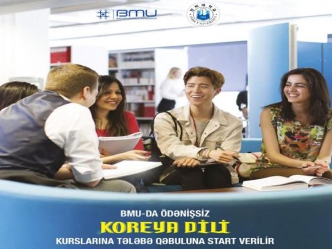 BMU-da Koreya dili kurslarına qəbul başlayıb  