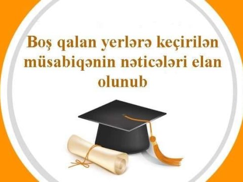 Magistraturanın boş qalan yerlərinin nəticələri elan olunub 