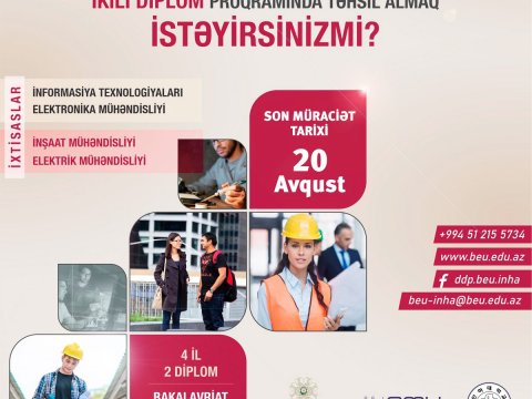 İkili diplom proqramına qeydiyyat davam edir-Xaricdə təhsil imkanı