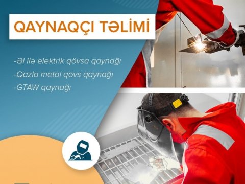 Bakı Dövlət Peşə Təhsil Mərkəzində “Qaynaqçı” təlimləri təşkil ediləcək  