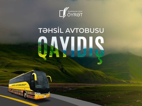 Təhsil avtobusu Qarabağ bölgəsindən olan şagirdlər üçün yola düşür-Təhsil Nazirliyi