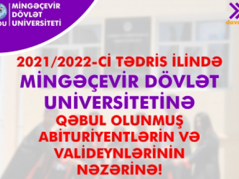 Mingəçevir Dövlət Universitetində sənəd qəbulu onlayn aparılacaq