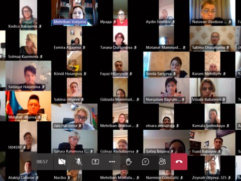 Məktəb direktorları ilə onlayn görüş keçirilib-FOTO  