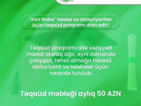 “Xızır Baba təqaüdü