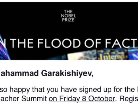 Azərbaycanlı müəllim Nobel Mükafatı Sammitinə dəvət aldı-İLK DƏFƏ -TƏƏSSÜRAT