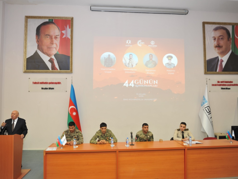 BMU-da “44 günün qəhrəmanları” layihəsi çərçivəsində qazilərlə görüş keçirilib  