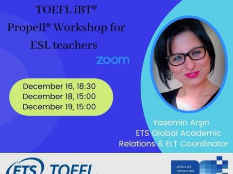 Müəllimlər üçün TOEFL iBT üzrə praktiki təlim keçiriləcək