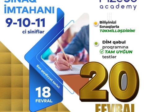 “AzEdu Academy” buraxılış sınaq imtahanı keçirir – Tam fərqli üstünlüklərlə