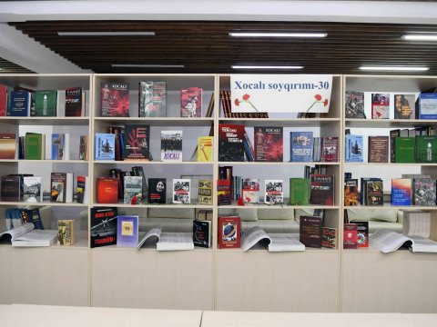 Azİİ e-Kitab Evində Xocalı soyqırımının 30 illiyinə həsr olunmuş kitab sərgisi keçirilib