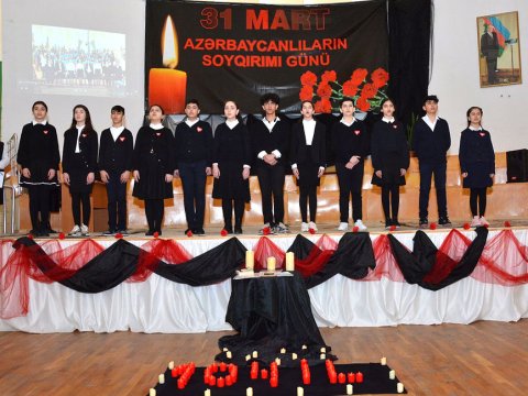 Təhsil müəssisələrində soyqırım qurbanları anılıb