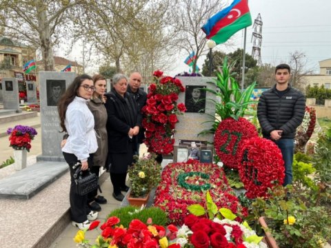 BDU-nun məzunu olmuş şəhid Ceyhun Şalıyevin məzarı ziyarət edilib  