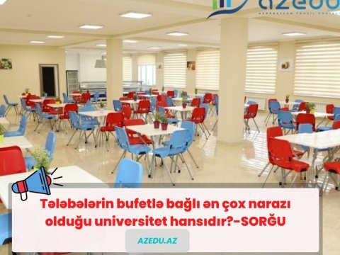 Tələbələrin bufetlə bağlı ən çox narazı olduğu universitet bilindi- Sorğunun nəticələri  
