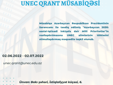 UNEC-in qrant müsabiqəsinə layihələrin qəbulu davam edir
