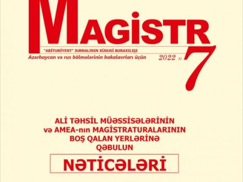 «Magistr» jurnalının 7-ci nömrəsini nəşr edib
